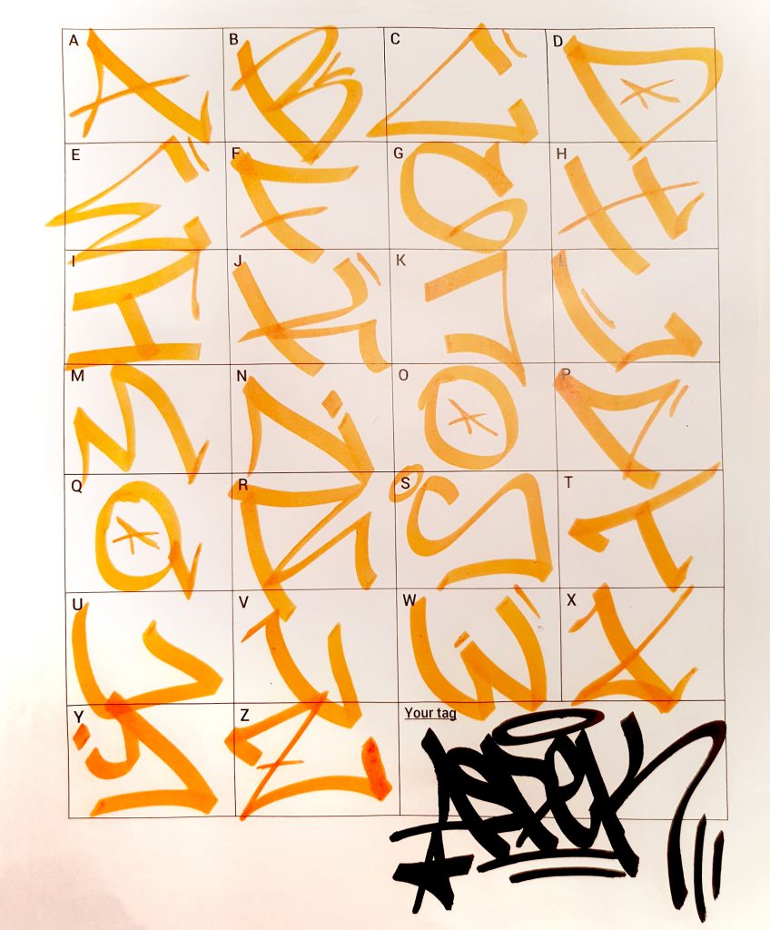 Detail Graffiti Alphabet Throwie Style Nomer 31