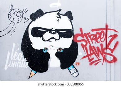 Detail Graffiti Angry Panda Nomer 3