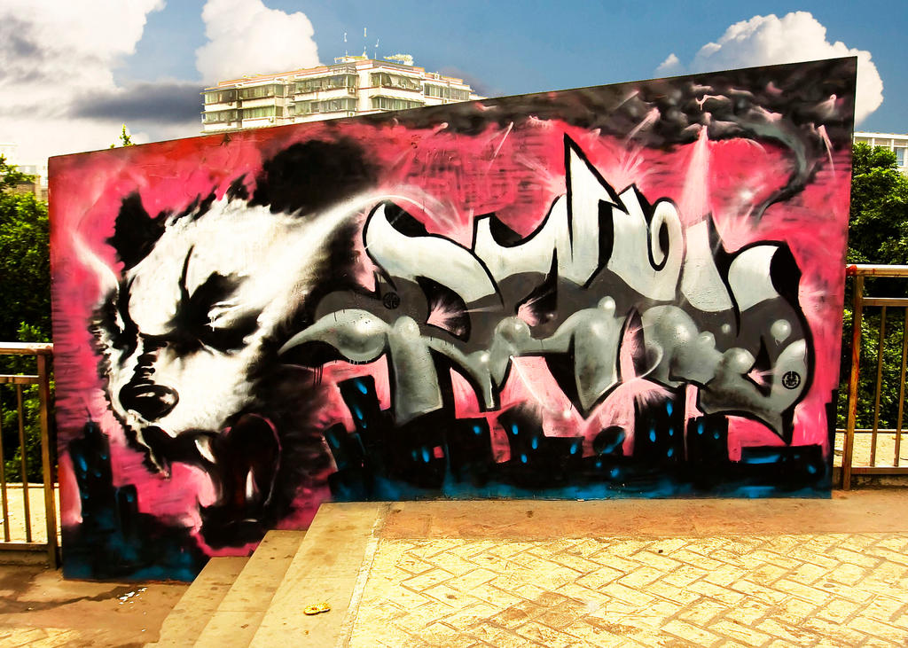 Detail Graffiti Angry Panda Nomer 32