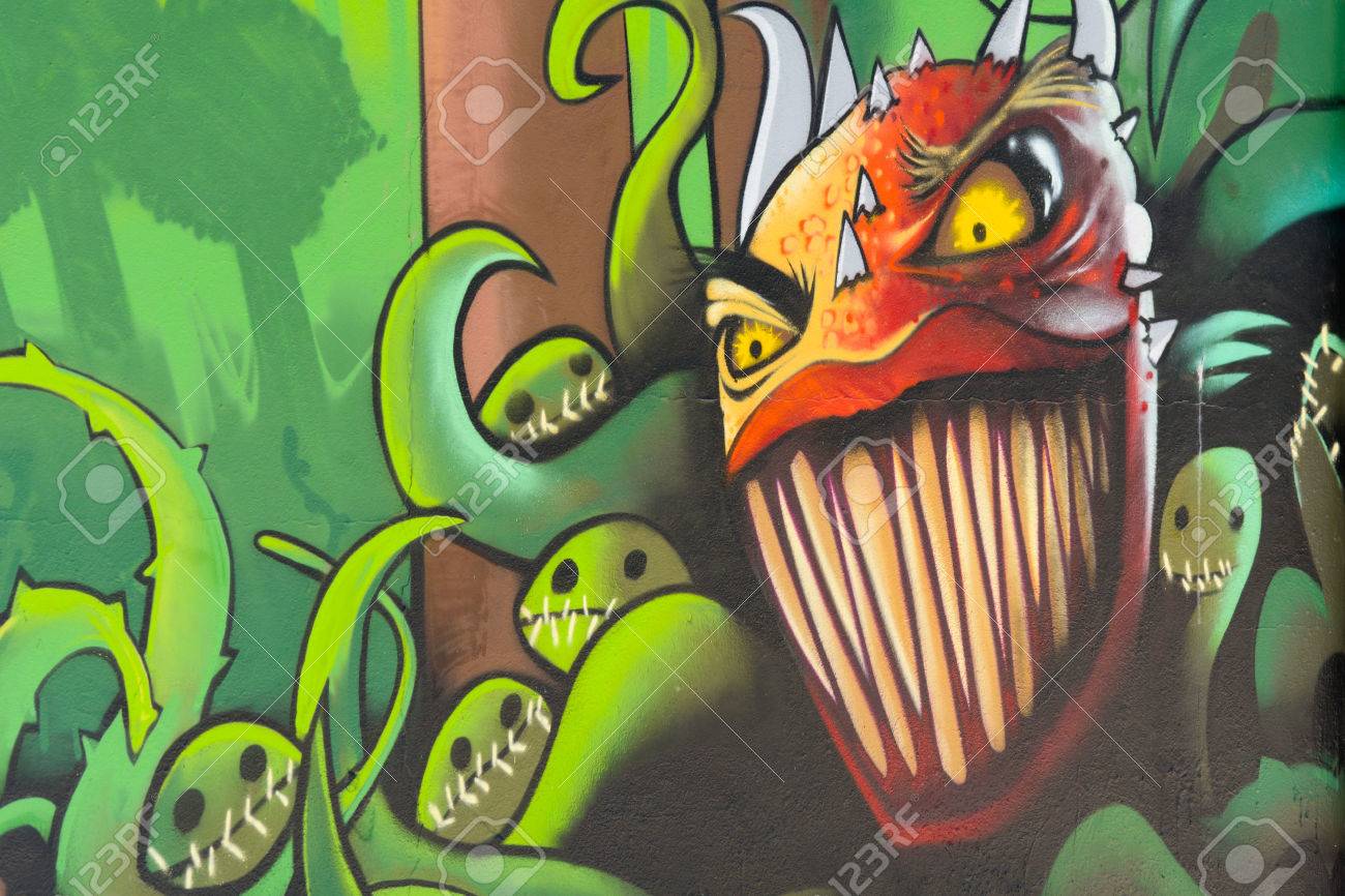 Detail Graffiti Animasi Monster Nomer 23