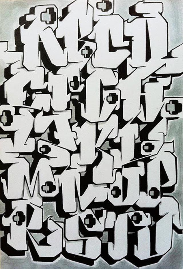 Detail Graffiti Art Block Nomer 13