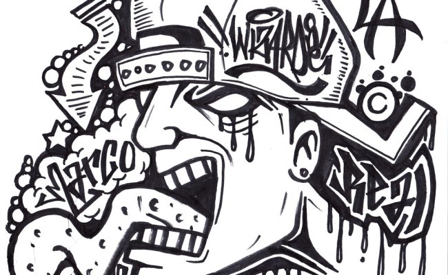 Detail Graffiti Art Characters Hitam Putih Nomer 13