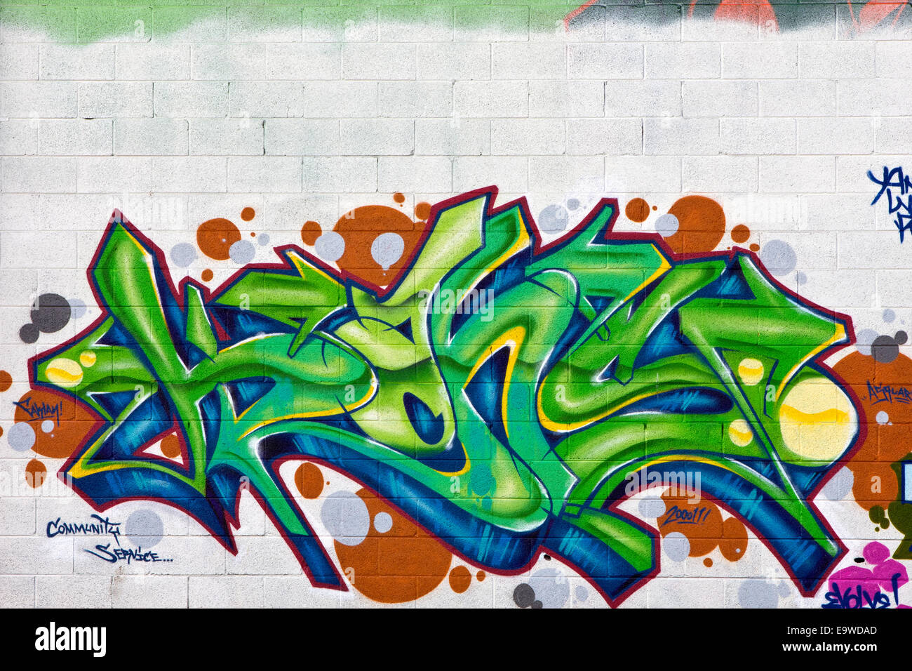 Detail Graffiti Art Green Nomer 12