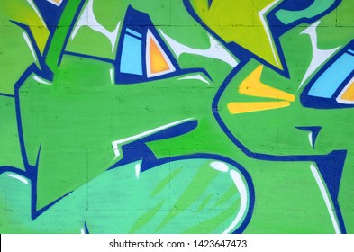 Detail Graffiti Art Green Nomer 14