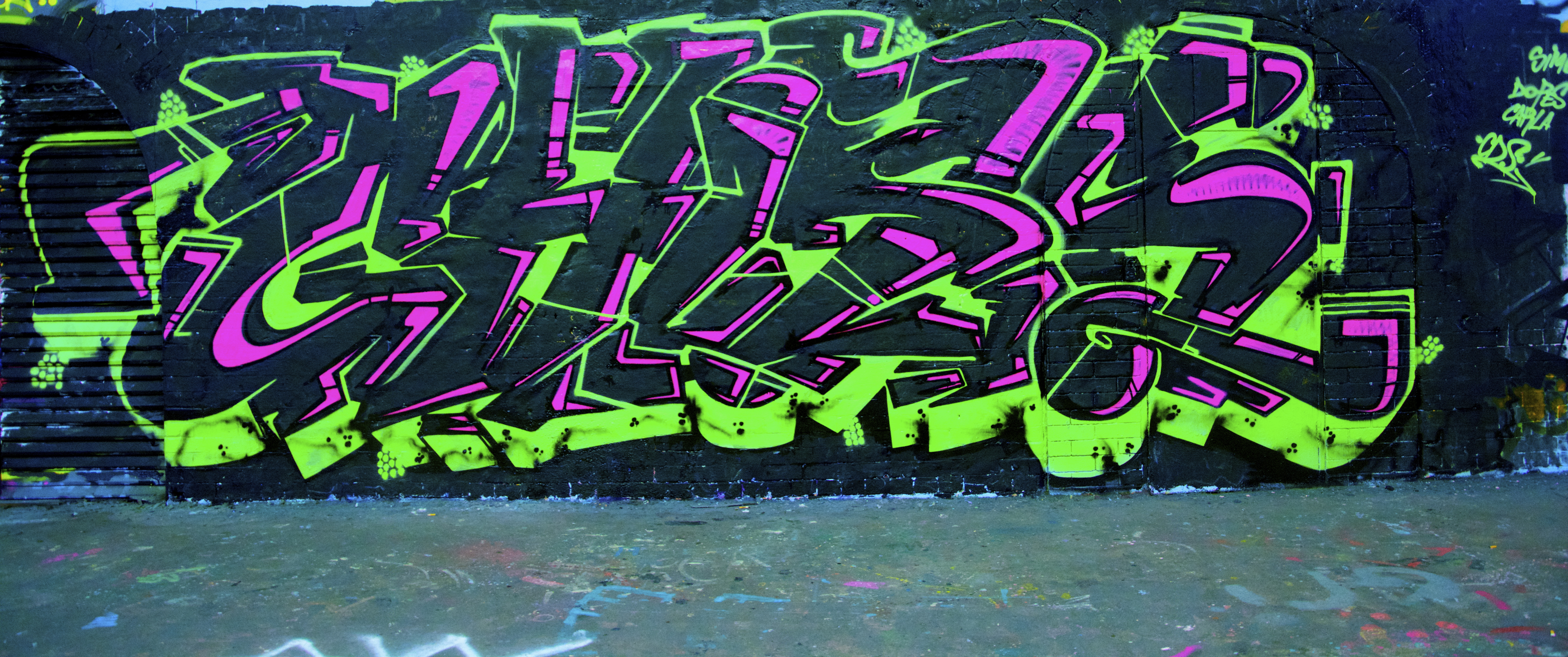 Detail Graffiti Art Green Nomer 5