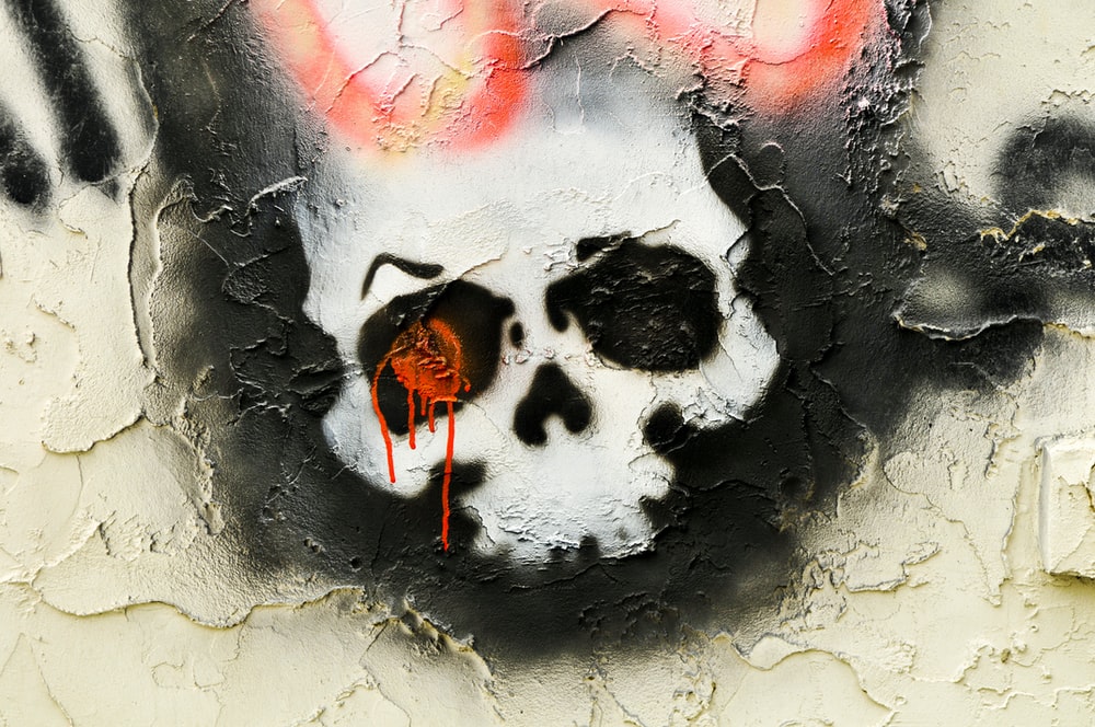 Detail Graffiti Art Human Skull Nomer 30