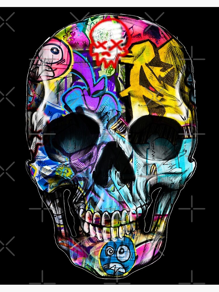 Detail Graffiti Art Human Skull Nomer 7