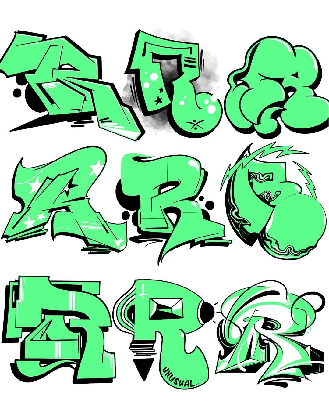 Detail Graffiti Art Letter R Nomer 29