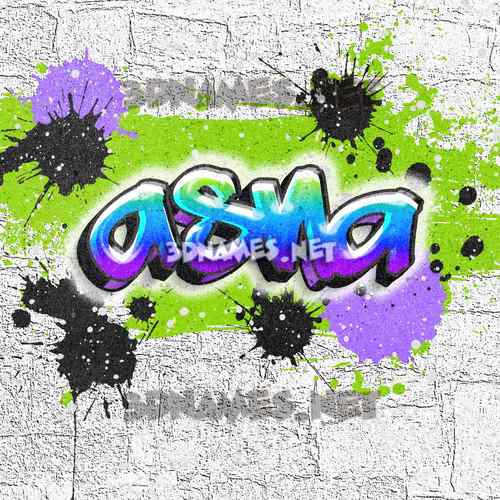 Detail Graffiti Art Name Asna Nomer 2