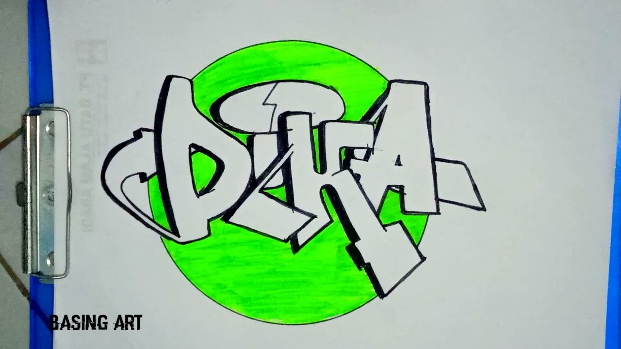 Detail Graffiti Art Name Dika Nomer 3