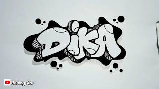Detail Graffiti Art Name Dika Nomer 4