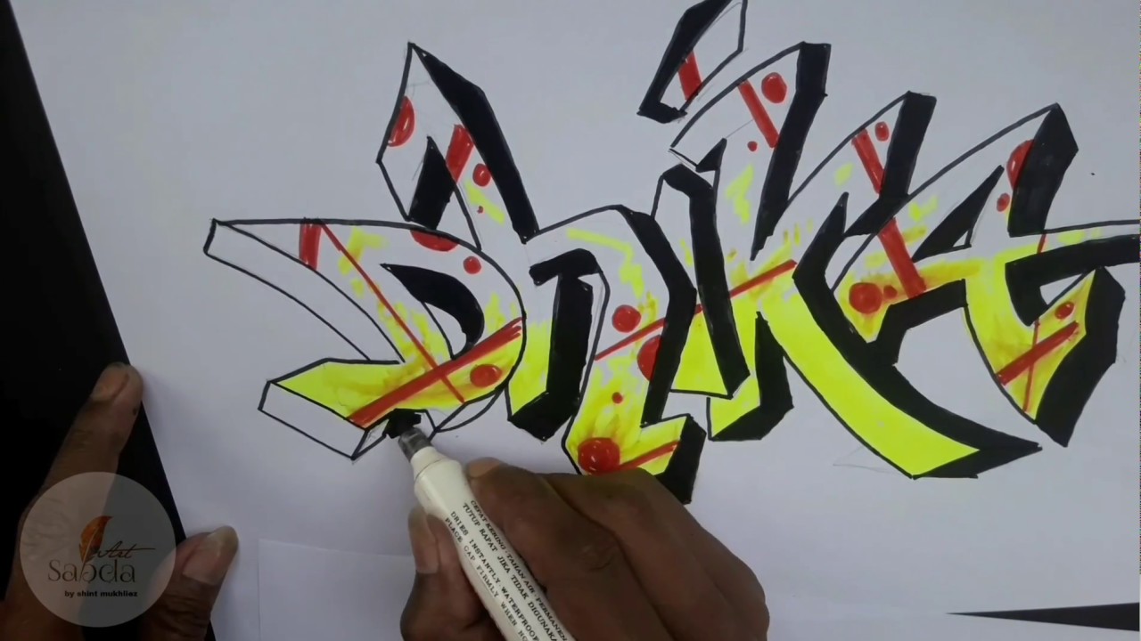 Detail Graffiti Art Name Dika Nomer 5
