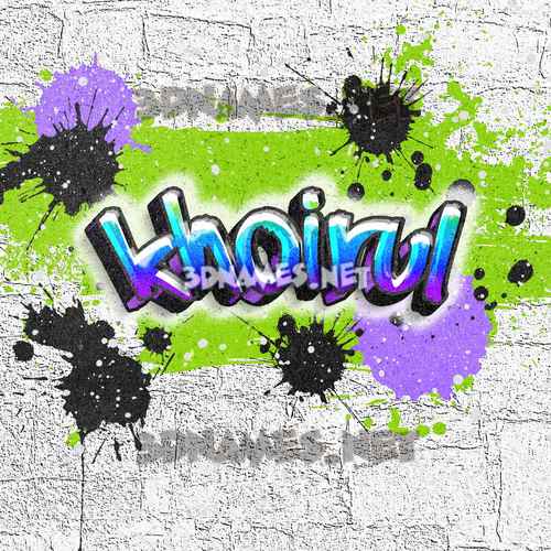 Graffiti Art Name Khoirul - KibrisPDR