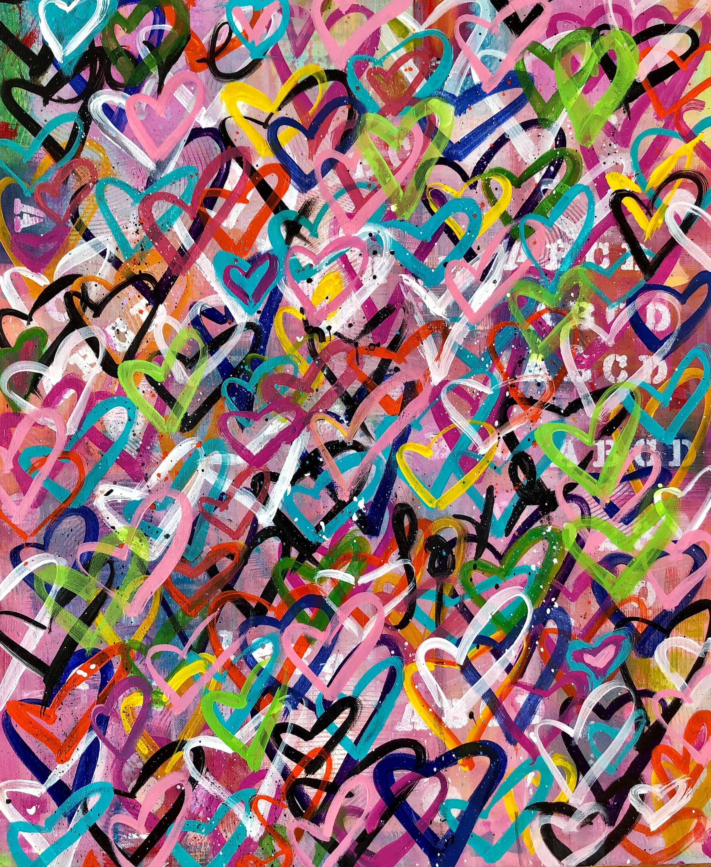 Detail Graffiti Art On Pink Wall Nomer 19