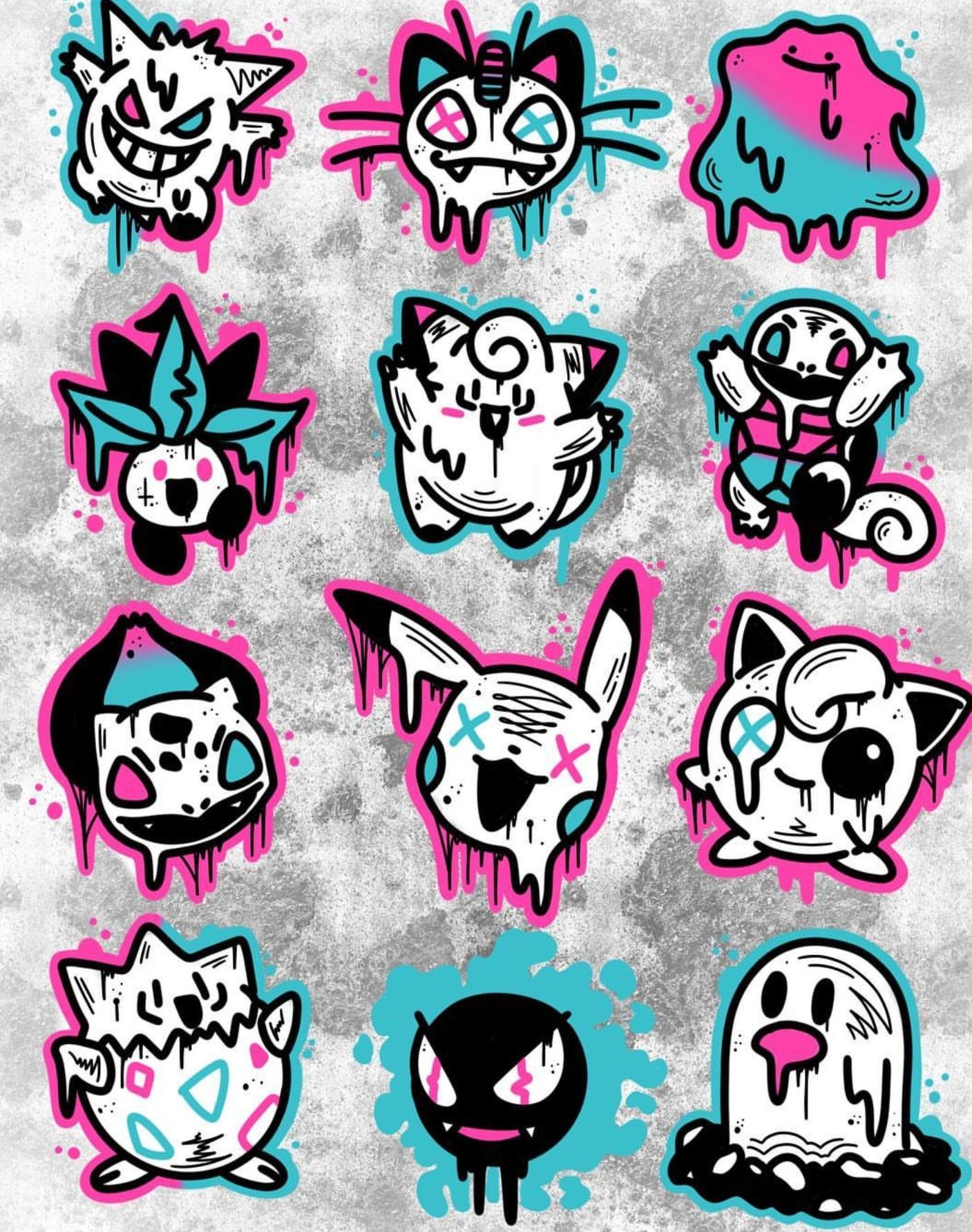 Detail Graffiti Art Pikachu Characters Sketches Nomer 13