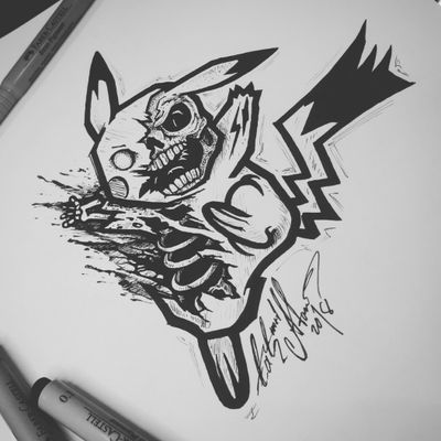 Detail Graffiti Art Pikachu Modif Sketches Nomer 16
