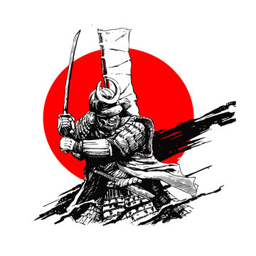 Detail Graffiti Art Samurai Characters Sketches Nomer 40