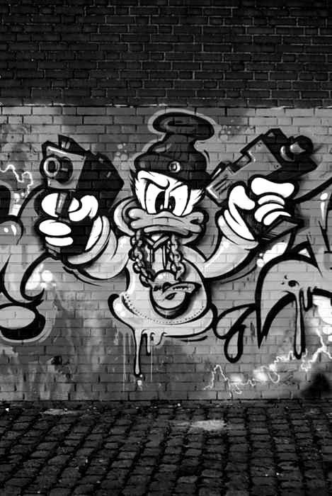 Graffiti Art Sketches Of Characters Donald Duck - KibrisPDR