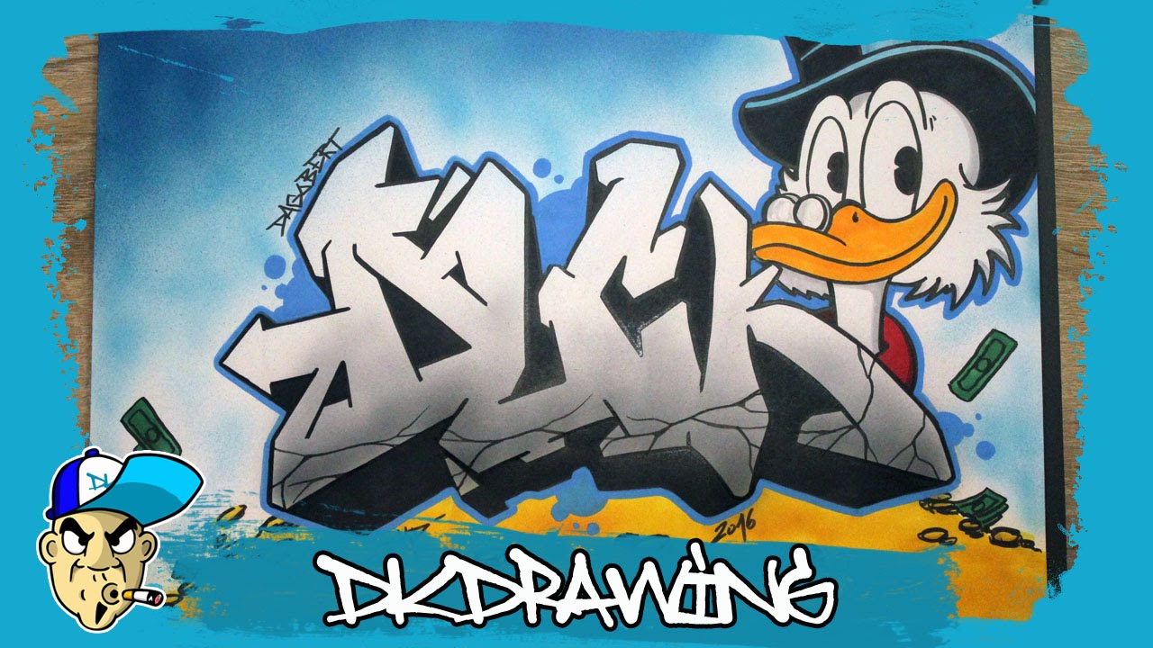 Detail Graffiti Art Sketches Of Characters Donald Duck Nomer 14