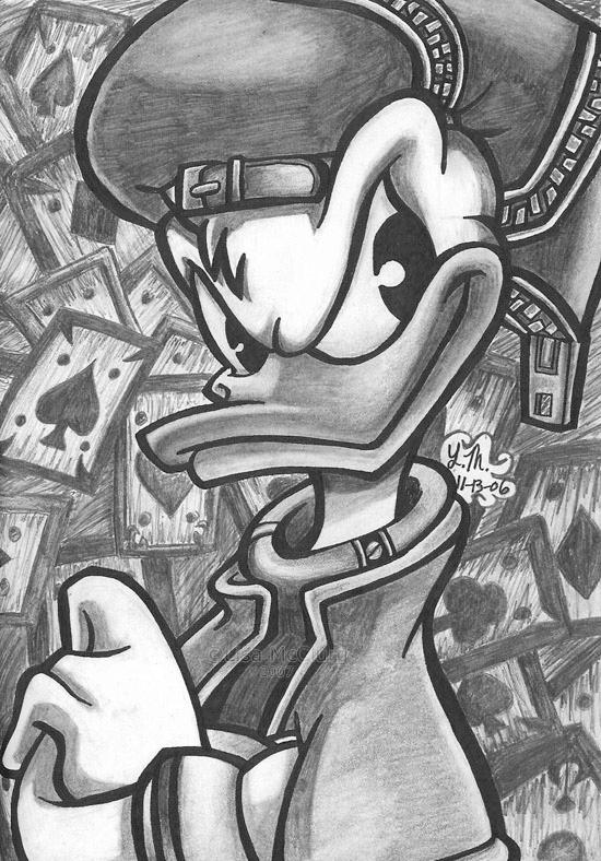 Detail Graffiti Art Sketches Of Characters Donald Duck Nomer 16