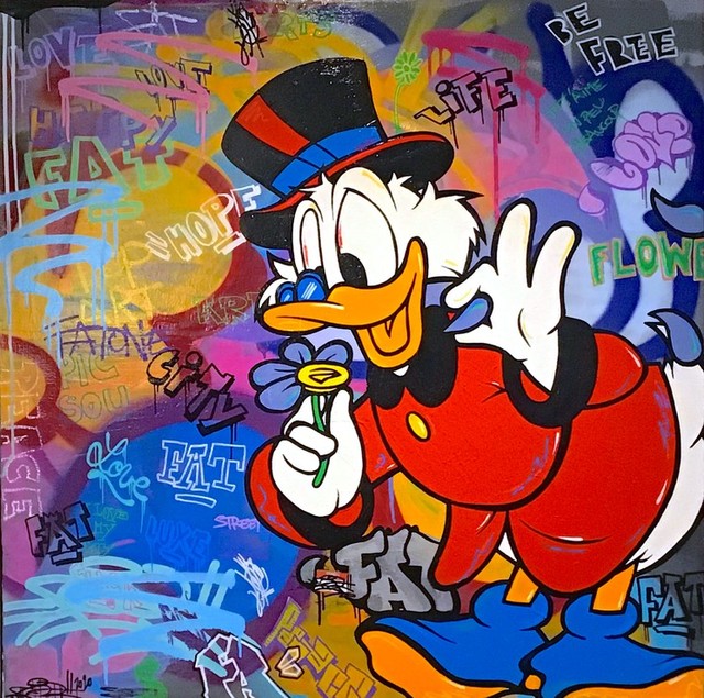 Detail Graffiti Art Sketches Of Characters Donald Duck Nomer 24