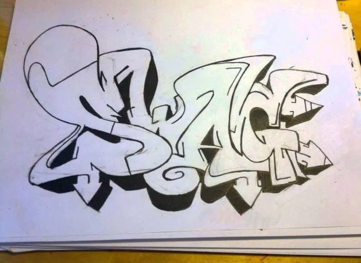 Detail Graffiti Art Word Sketches Easy Nomer 17