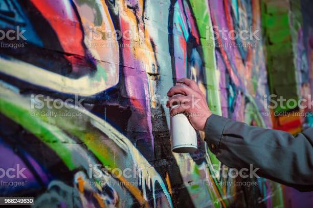 Detail Graffiti Artist At Work At Night Nomer 34