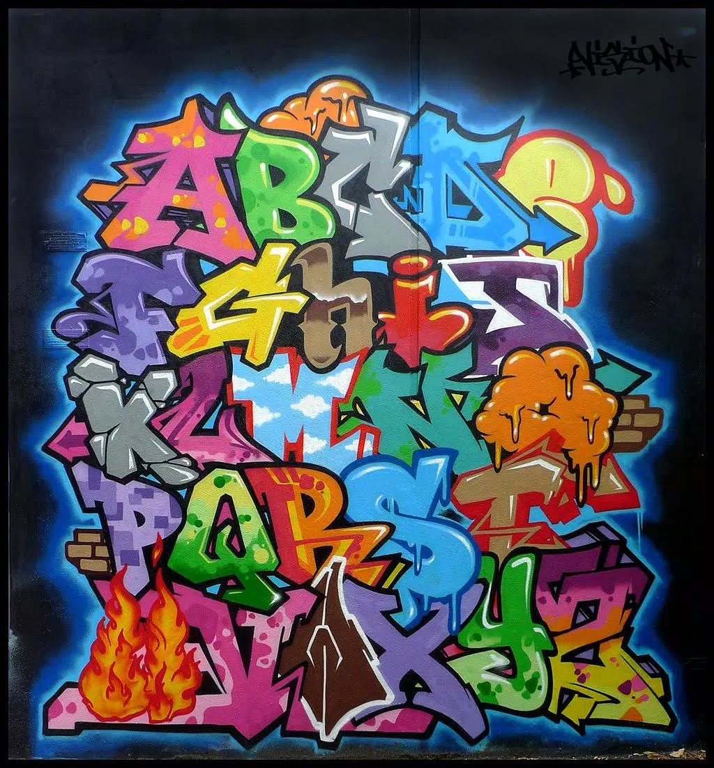 Detail Graffiti Az 3d Nomer 32