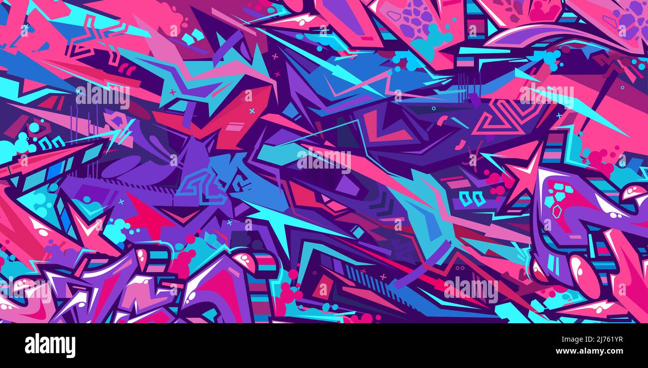 Detail Graffiti Background Flat Nomer 4