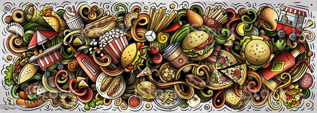 Detail Graffiti Background Food Nomer 2
