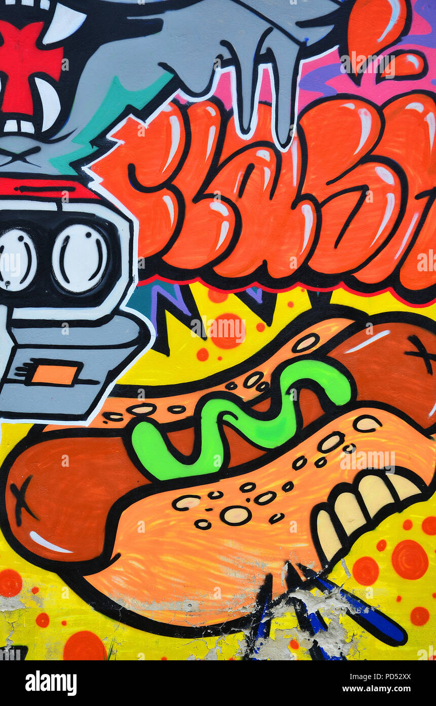Detail Graffiti Background Food Nomer 14