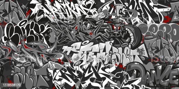 Detail Graffiti Background Hitam Abstrak Nomer 2