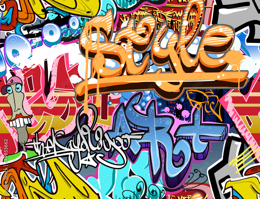 Detail Graffiti Background Vector Nomer 17