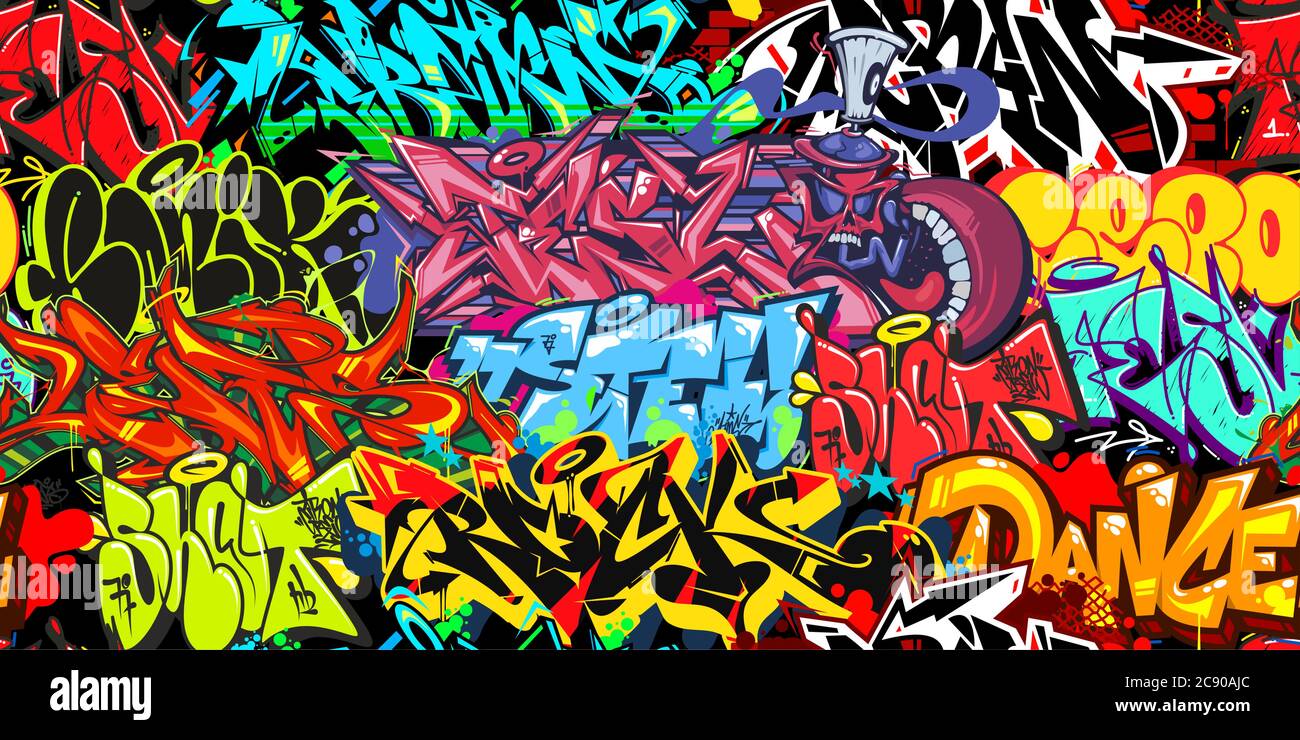 Detail Graffiti Background Vector Nomer 40