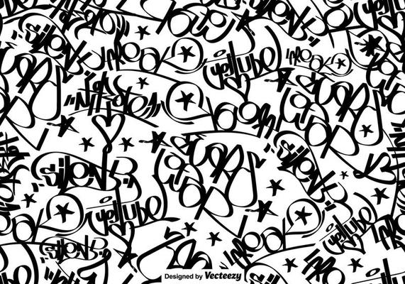 Detail Graffiti Background Vector Black Nomer 21