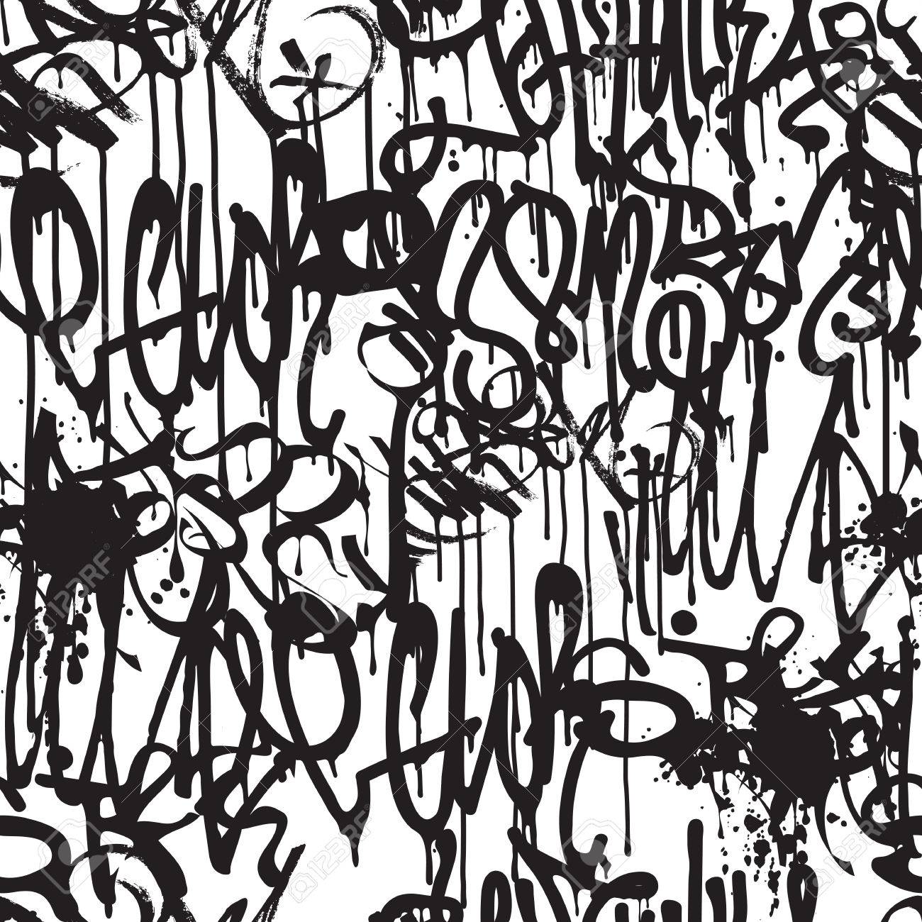 Detail Graffiti Background Vector Black Nomer 35