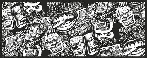 Detail Graffiti Background Vector Black Nomer 40