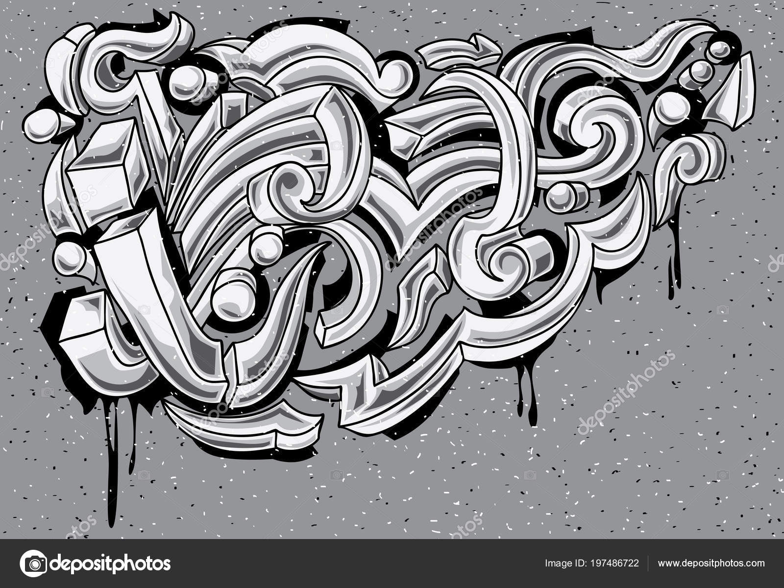 Detail Graffiti Background Vector Black Nomer 53