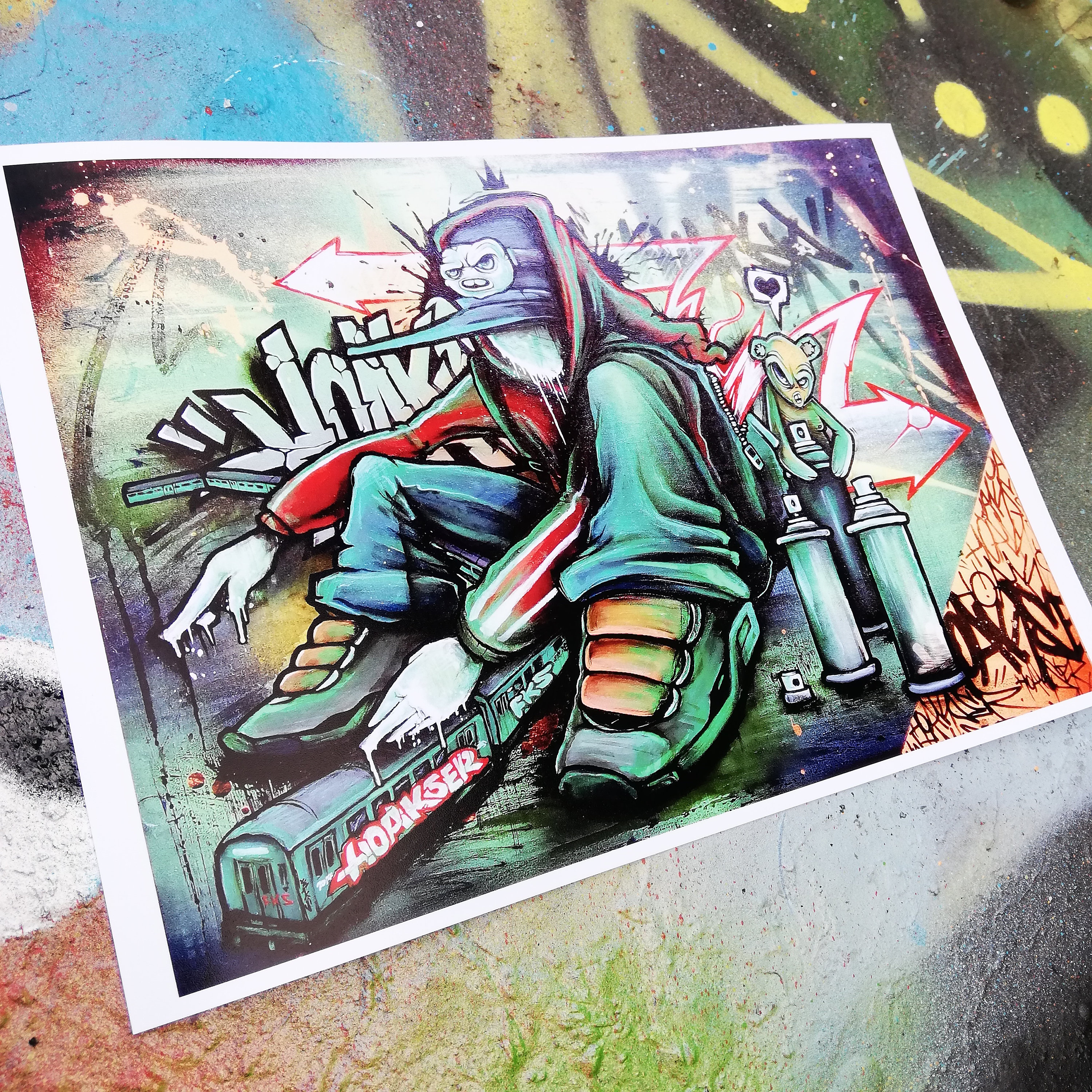Detail Graffiti Based Prints Nomer 10