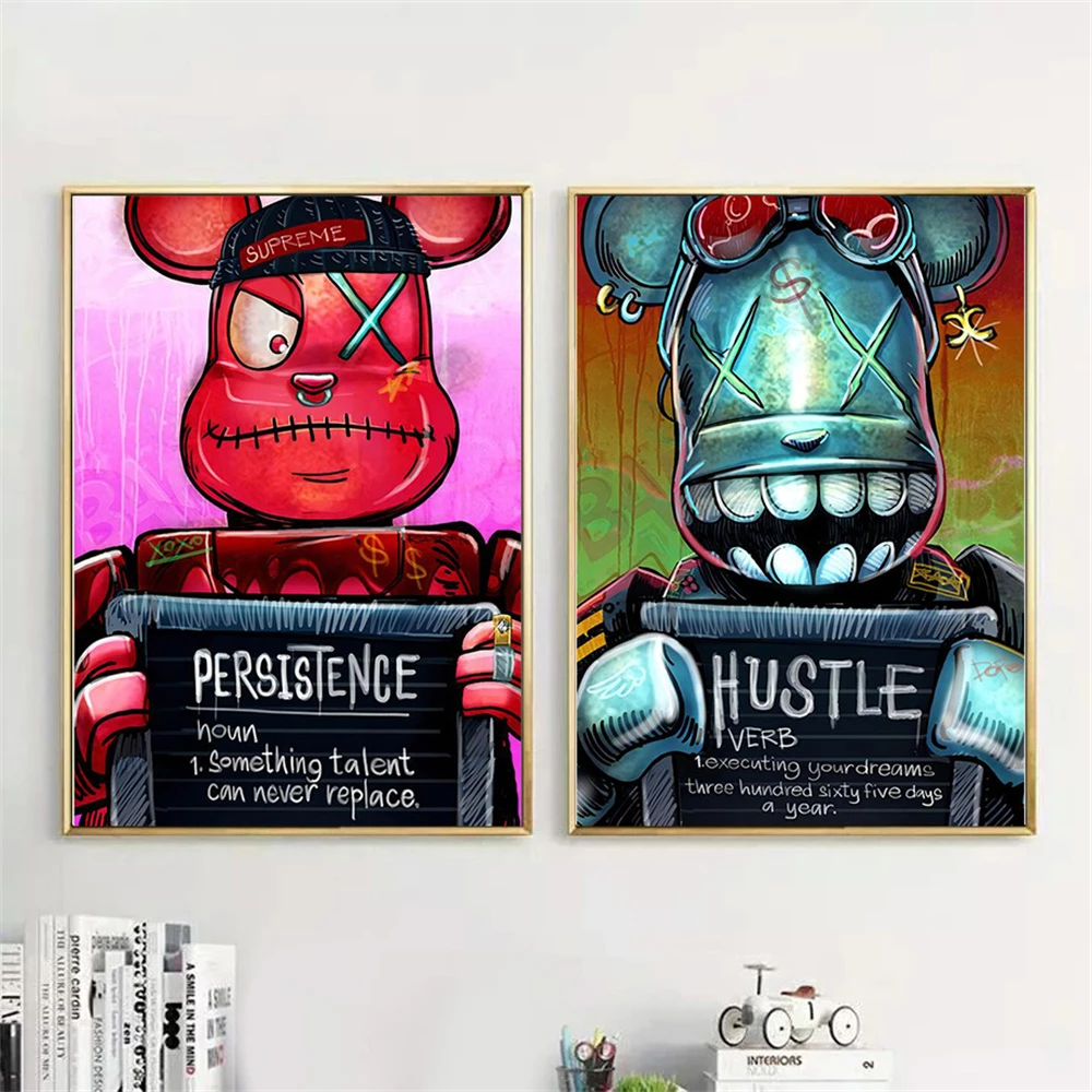Detail Graffiti Bear Character Nomer 50