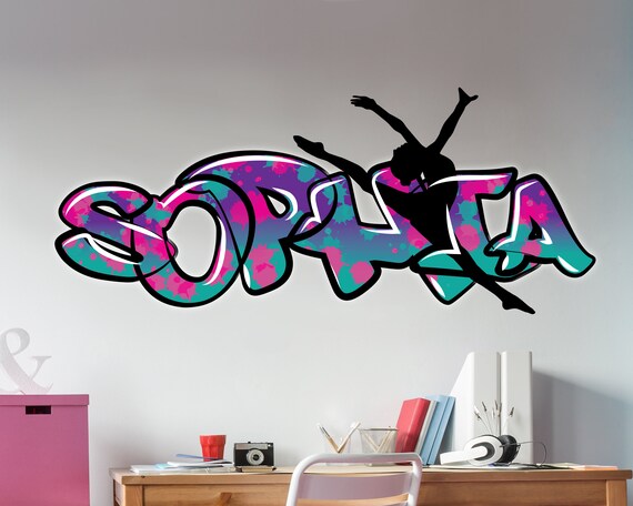 Detail Graffiti Behang Met Eigen Naam Nomer 33