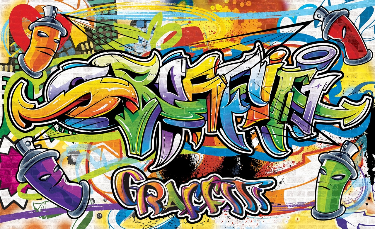 Detail Graffiti Behang Met Eigen Naam Nomer 40