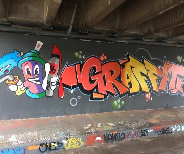 Detail Graffiti Behang Met Eigen Naam Nomer 49