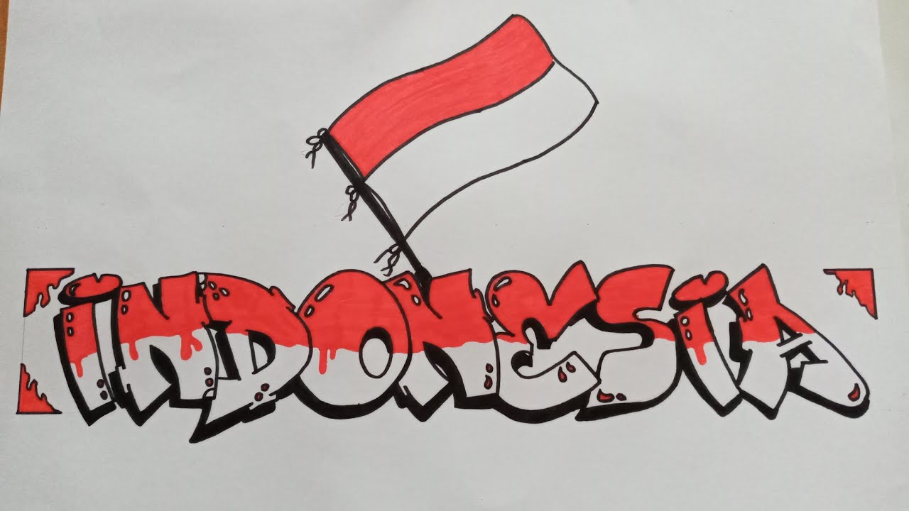 Detail Graffiti Bendera Indonesia Nomer 14