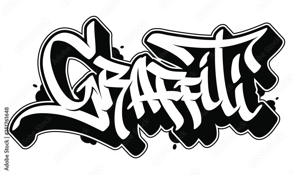 Detail Graffiti Black And White Nomer 20