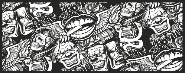 Detail Graffiti Black And White Nomer 23