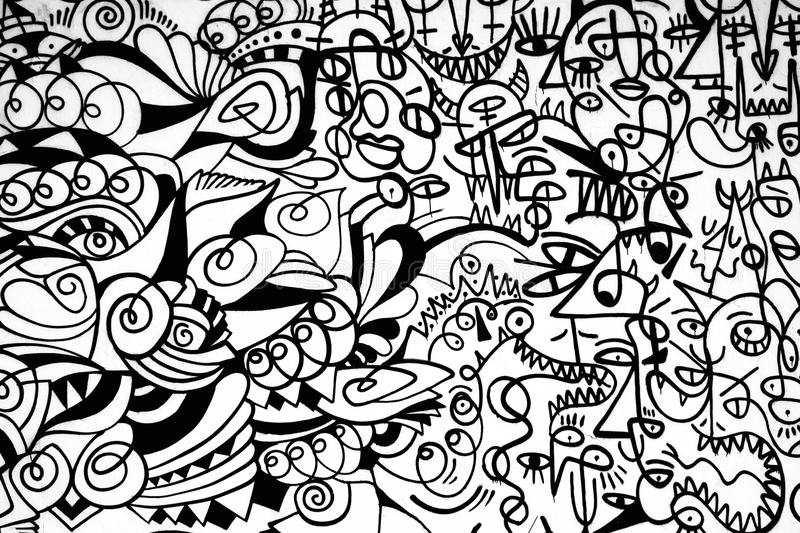 Detail Graffiti Black And White Nomer 26