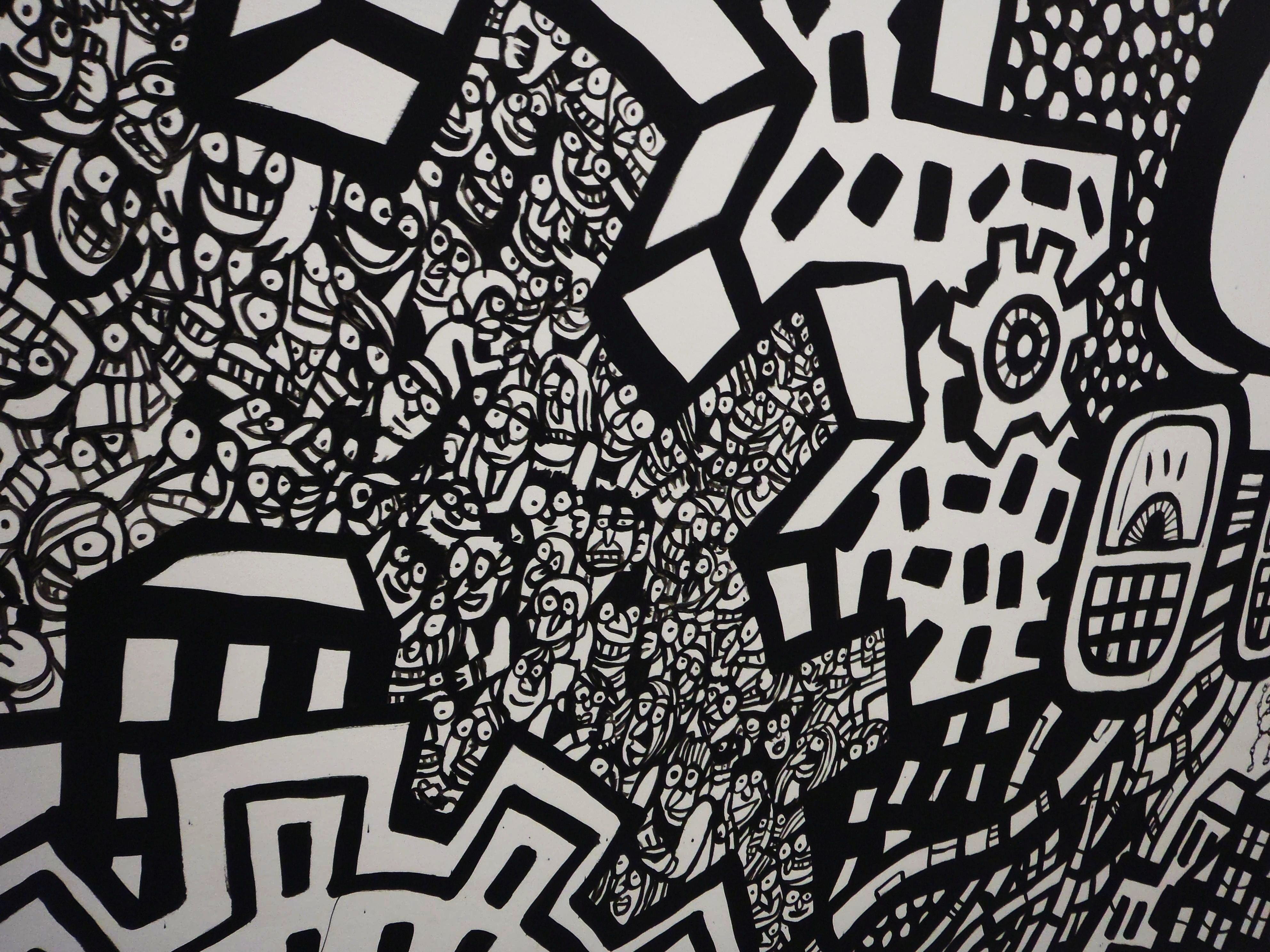 Detail Graffiti Black And White Nomer 27