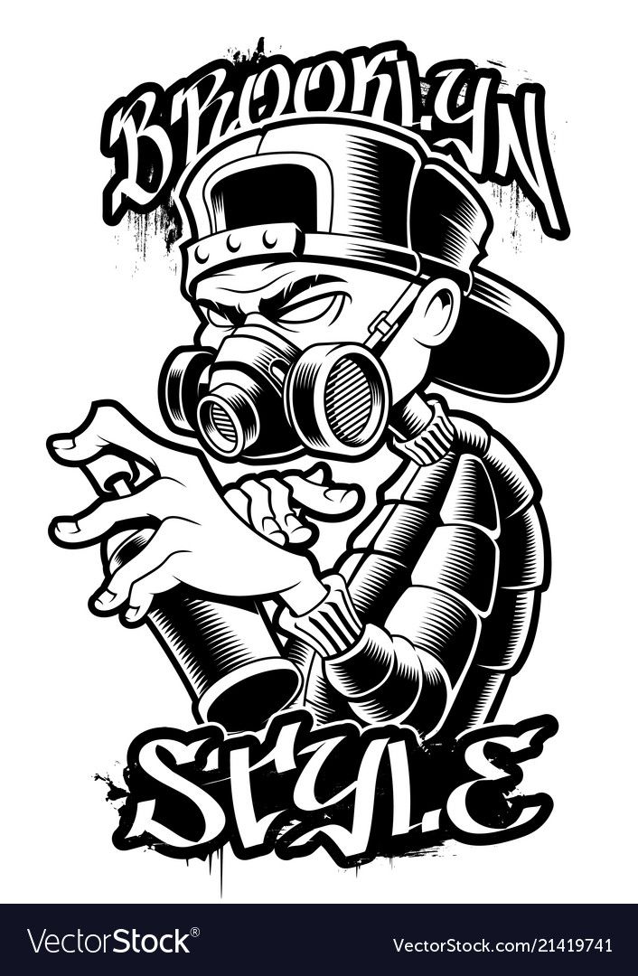 Detail Graffiti Black And White Nomer 39