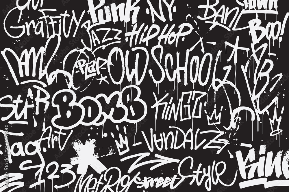 Detail Graffiti Black Background Nomer 3